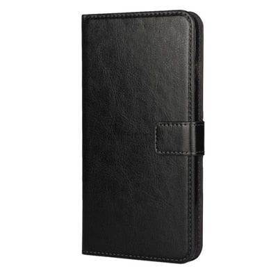 For iPhone X Case Cover for iPhone 8 7 6 6S Plus 5 5S 5SE Luxury PU Leather Flip Wallet Phone Cases Black Simple Card Holder With Magnetic Button Flip Leather Cover Stevvex