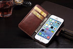 For iPhone X Case Cover for iPhone 8 7 6 6S Plus 5 5S 5SE Luxury PU Leather Flip Wallet Phone Cases Black Simple Card Holder With Magnetic Button Flip Leather Cover Stevvex