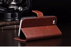 For iPhone X Case Cover for iPhone 8 7 6 6S Plus 5 5S 5SE Luxury PU Leather Flip Wallet Phone Cases Black Simple Card Holder With Magnetic Button Flip Leather Cover Stevvex