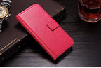 For iPhone X Case Cover for iPhone 8 7 6 6S Plus 5 5S 5SE Luxury PU Leather Flip Wallet Phone Cases Black Simple Card Holder With Magnetic Button Flip Leather Cover Stevvex