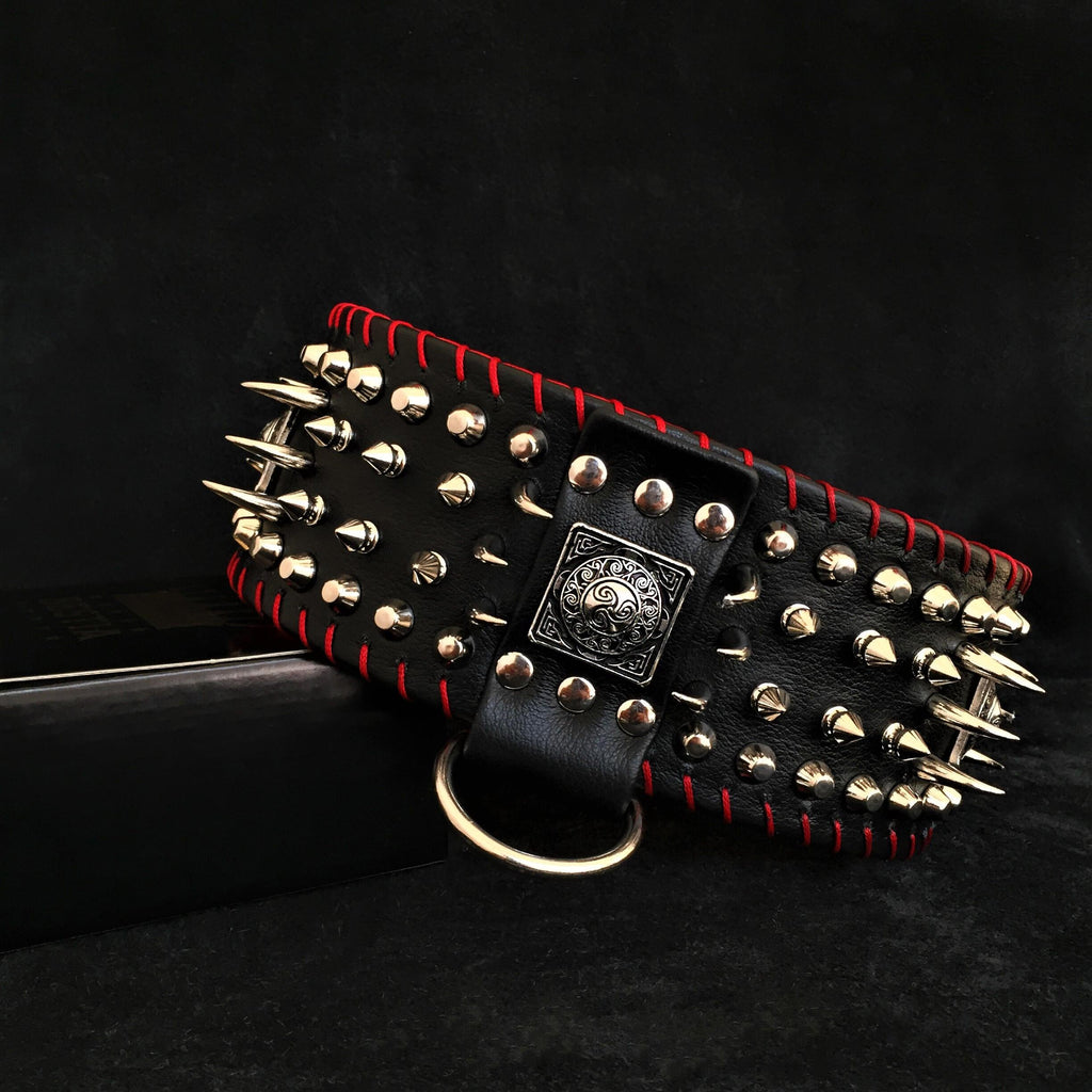 the "DAVID" hand stitched 3.15 inch wide show collar - SJB-DIAMOND ELITES