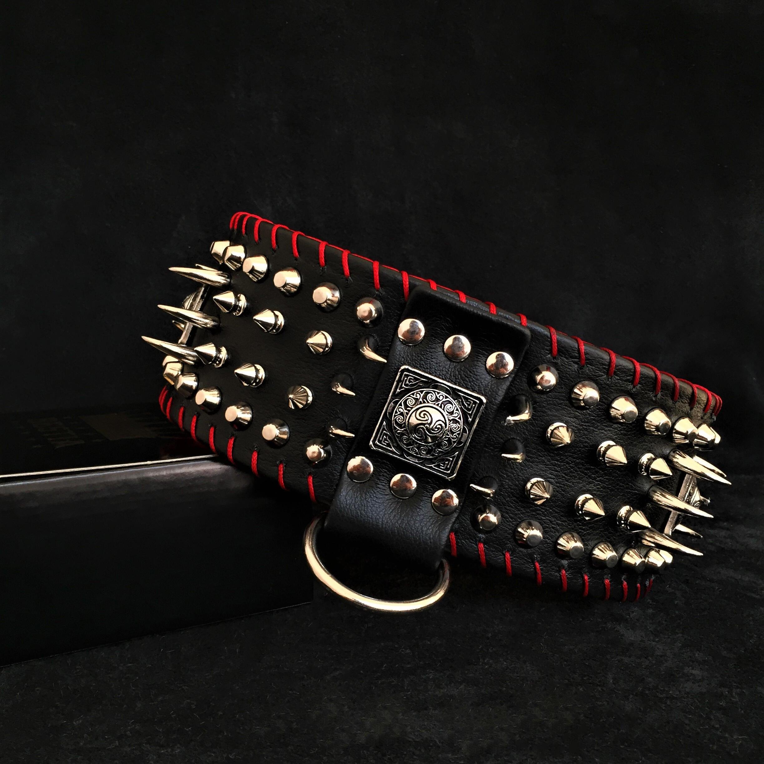 the "DAVID" hand stitched 3.15 inch wide show collar - SJB-DIAMOND ELITES
