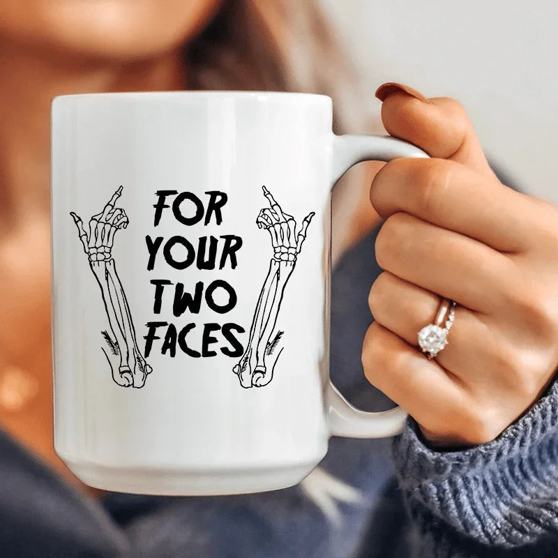 For Your Two Faces Ceramic Mug 15 oz Peachy Sunday