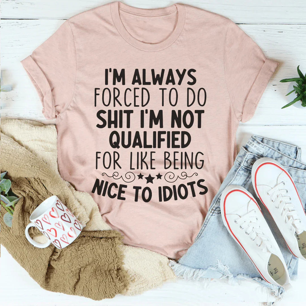 Force To Be Nice Tee Peachy Sunday