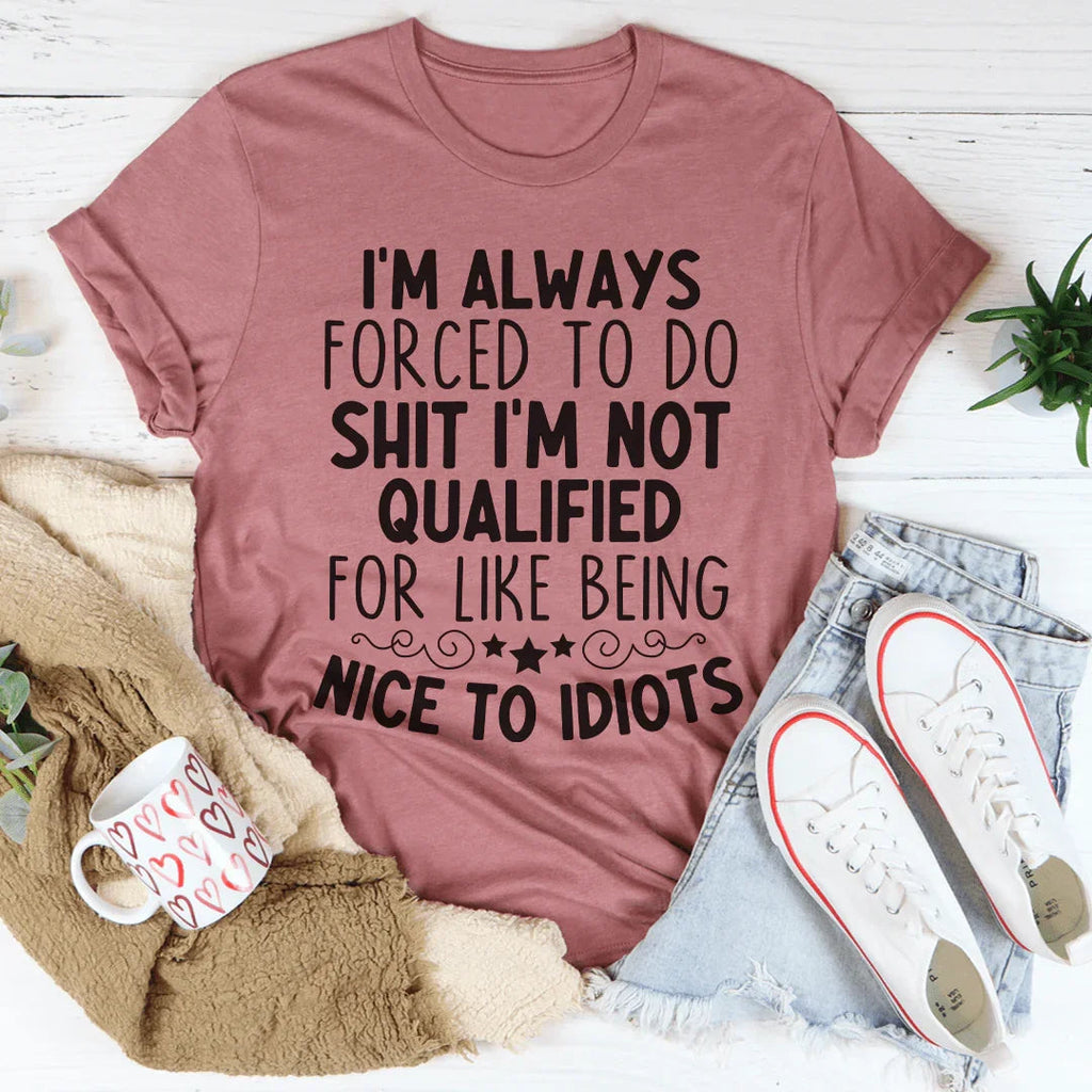 Force To Be Nice Tee Peachy Sunday