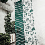 Forest Green Christmas Dish Towels Of 2 - 100 Percent Cotton Super Absorbent
