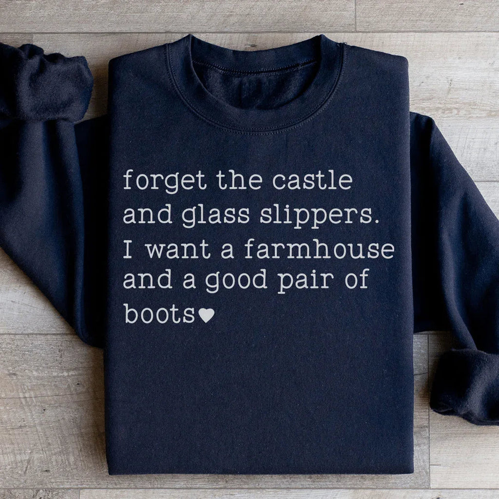 Forget The Castle And Glass Slippers Sweatshirt Peachy Sunday