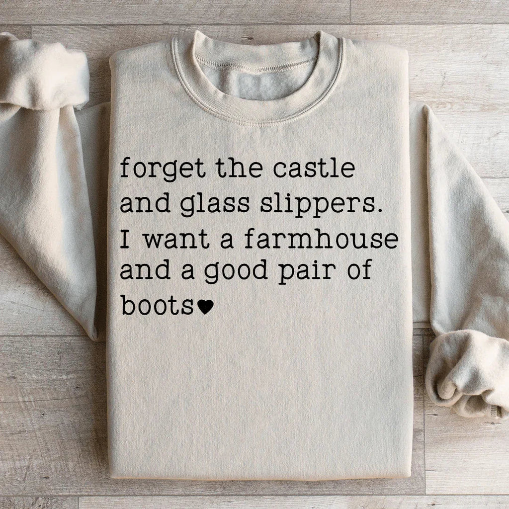 Forget The Castle And Glass Slippers Sweatshirt Peachy Sunday