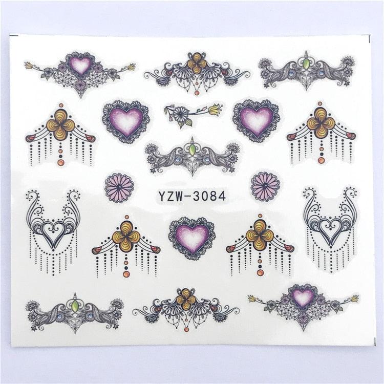 Fox Wolf Animal 3D Embossed Nail Sticker Flower Adhesive Manicure Slider Nail Art Tips Decorations Decals Manicure Design Golden Firework Star Accessories Heart Nail Art Stickers Glitter Decals Love Nail Sequins Laser Heart Nail Stevvex