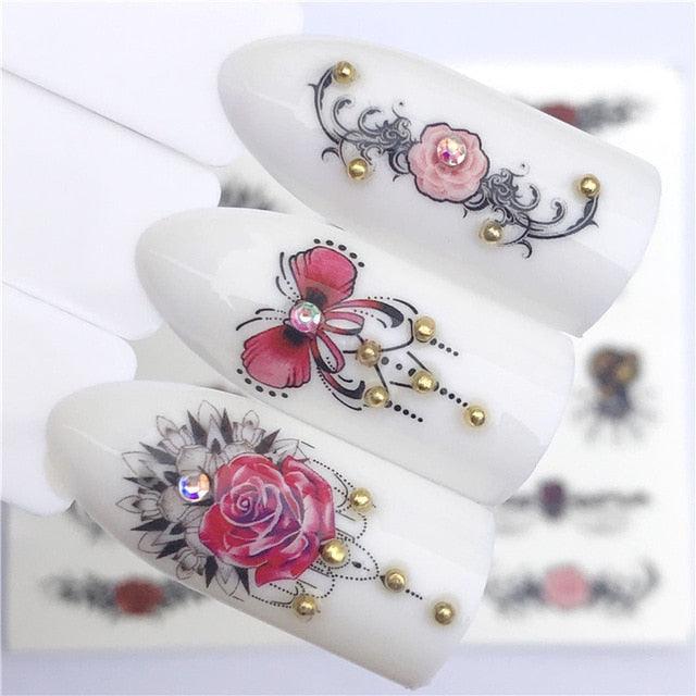 Fox Wolf Animal 3D Embossed Nail Sticker Flower Adhesive Manicure Slider Nail Art Tips Decorations Decals Manicure Design Golden Firework Star Accessories Heart Nail Art Stickers Glitter Decals Love Nail Sequins Laser Heart Nail Stevvex