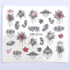 Fox Wolf Animal 3D Embossed Nail Sticker Flower Adhesive Manicure Slider Nail Art Tips Decorations Decals Manicure Design Golden Firework Star Accessories Heart Nail Art Stickers Glitter Decals Love Nail Sequins Laser Heart Nail Stevvex