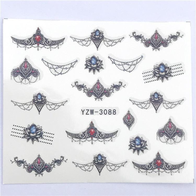 Fox Wolf Animal 3D Embossed Nail Sticker Flower Adhesive Manicure Slider Nail Art Tips Decorations Decals Manicure Design Golden Firework Star Accessories Heart Nail Art Stickers Glitter Decals Love Nail Sequins Laser Heart Nail Stevvex