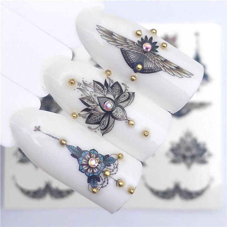 Fox Wolf Animal 3D Embossed Nail Sticker Flower Adhesive Manicure Slider Nail Art Tips Decorations Decals Manicure Design Golden Firework Star Accessories Heart Nail Art Stickers Glitter Decals Love Nail Sequins Laser Heart Nail Stevvex