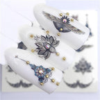 Fox Wolf Animal 3D Embossed Nail Sticker Flower Adhesive Manicure Slider Nail Art Tips Decorations Decals Manicure Design Golden Firework Star Accessories Heart Nail Art Stickers Glitter Decals Love Nail Sequins Laser Heart Nail Stevvex