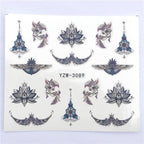 Fox Wolf Animal 3D Embossed Nail Sticker Flower Adhesive Manicure Slider Nail Art Tips Decorations Decals Manicure Design Golden Firework Star Accessories Heart Nail Art Stickers Glitter Decals Love Nail Sequins Laser Heart Nail Stevvex