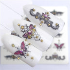 Fox Wolf Animal 3D Embossed Nail Sticker Flower Adhesive Manicure Slider Nail Art Tips Decorations Decals Manicure Design Golden Firework Star Accessories Heart Nail Art Stickers Glitter Decals Love Nail Sequins Laser Heart Nail Stevvex