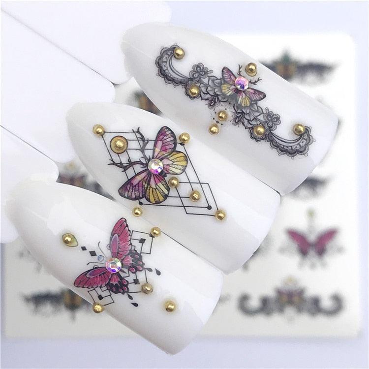Fox Wolf Animal 3D Embossed Nail Sticker Flower Adhesive Manicure Slider Nail Art Tips Decorations Decals Manicure Design Golden Firework Star Accessories Heart Nail Art Stickers Glitter Decals Love Nail Sequins Laser Heart Nail Stevvex