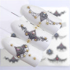 Fox Wolf Animal 3D Embossed Nail Sticker Flower Adhesive Manicure Slider Nail Art Tips Decorations Decals Manicure Design Golden Firework Star Accessories Heart Nail Art Stickers Glitter Decals Love Nail Sequins Laser Heart Nail Stevvex