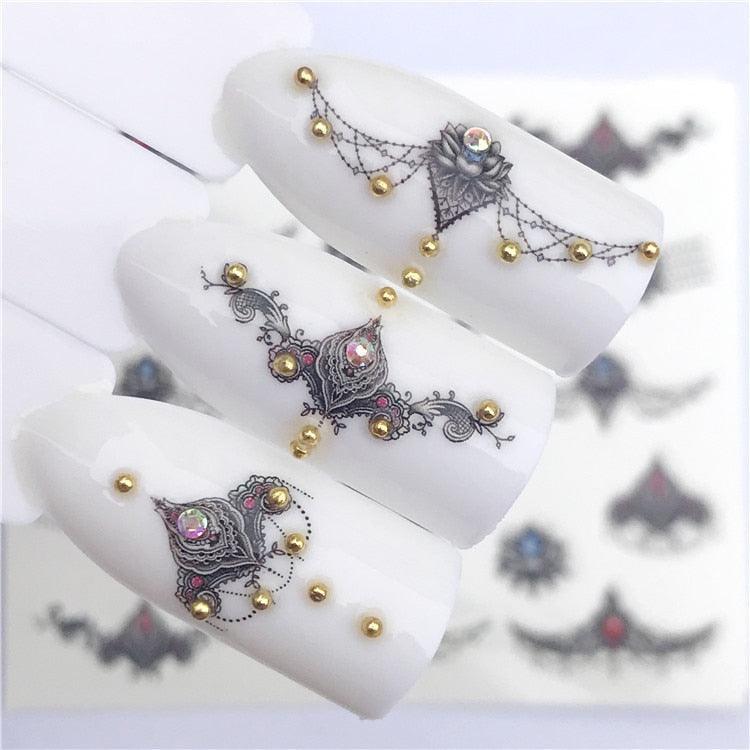 Fox Wolf Animal 3D Embossed Nail Sticker Flower Adhesive Manicure Slider Nail Art Tips Decorations Decals Manicure Design Golden Firework Star Accessories Heart Nail Art Stickers Glitter Decals Love Nail Sequins Laser Heart Nail Stevvex