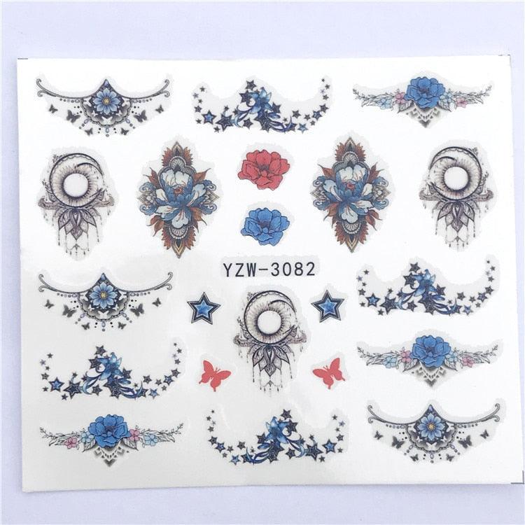 Fox Wolf Animal 3D Embossed Nail Sticker Flower Adhesive Manicure Slider Nail Art Tips Decorations Decals Manicure Design Golden Firework Star Accessories Heart Nail Art Stickers Glitter Decals Love Nail Sequins Laser Heart Nail Stevvex