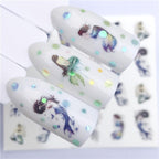 Fox Wolf Animal 3D Embossed Nail Sticker Flower Adhesive Manicure Slider Nail Art Tips Decorations Decals Manicure Design Golden Firework Star Accessories Heart Nail Art Stickers Glitter Decals Love Nail Sequins Laser Heart Nail Stevvex