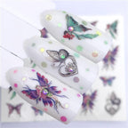 Fox Wolf Animal 3D Embossed Nail Sticker Flower Adhesive Manicure Slider Nail Art Tips Decorations Decals Manicure Design Golden Firework Star Accessories Heart Nail Art Stickers Glitter Decals Love Nail Sequins Laser Heart Nail Stevvex