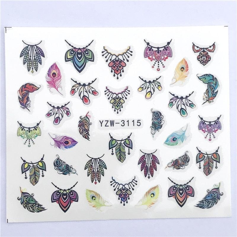 Fox Wolf Animal 3D Embossed Nail Sticker Flower Adhesive Manicure Slider Nail Art Tips Decorations Decals Manicure Design Golden Firework Star Accessories Heart Nail Art Stickers Glitter Decals Love Nail Sequins Laser Heart Nail Stevvex