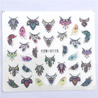 Fox Wolf Animal 3D Embossed Nail Sticker Flower Adhesive Manicure Slider Nail Art Tips Decorations Decals Manicure Design Golden Firework Star Accessories Heart Nail Art Stickers Glitter Decals Love Nail Sequins Laser Heart Nail Stevvex