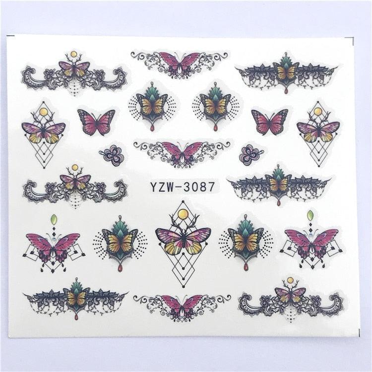 Fox Wolf Animal 3D Embossed Nail Sticker Flower Adhesive Manicure Slider Nail Art Tips Decorations Decals Manicure Design Golden Firework Star Accessories Heart Nail Art Stickers Glitter Decals Love Nail Sequins Laser Heart Nail Stevvex