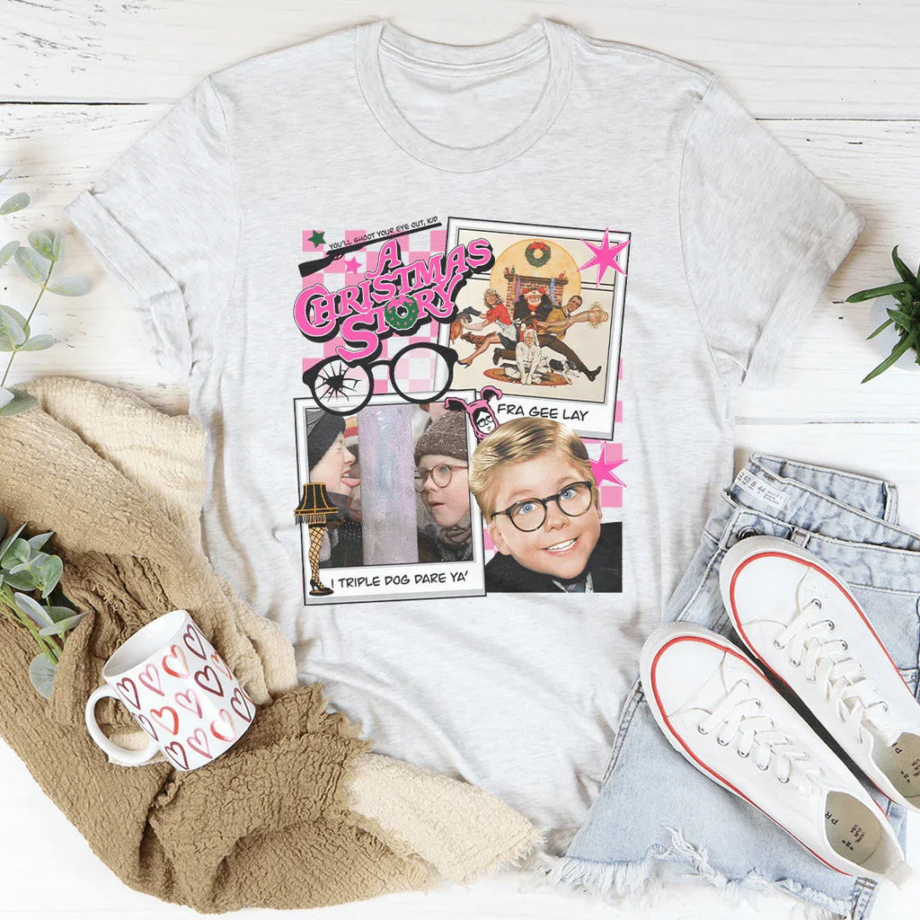Christmas Story Tee Peachy Sunday