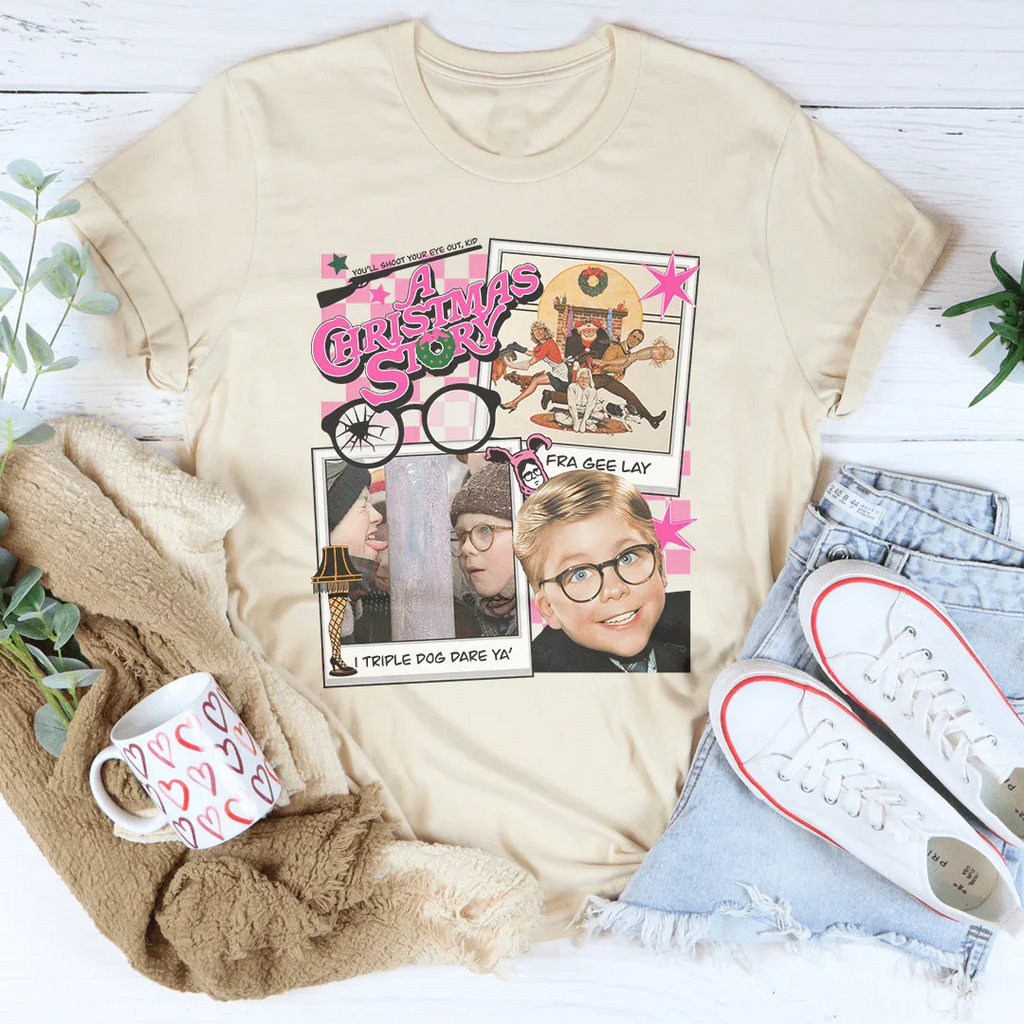 Christmas Story Tee Peachy Sunday