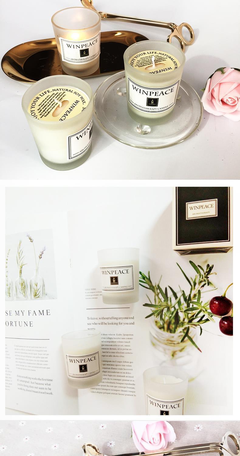Fragrance Handmade Candle With Glass Candle Stick Pure Natural Soybean Wax With Plant Essential Oils Perfect for Bath Yoga Christmas Birthday Mother's Day Romantic Birthday Scented Candle Creative Soy Wax Hand Gift Candles Stevvex