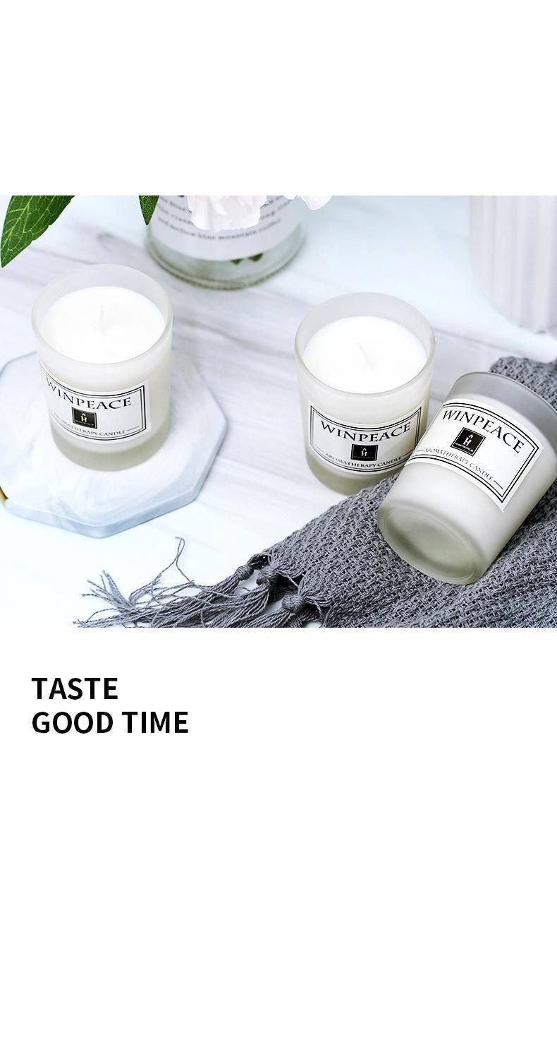 Fragrance Handmade Candle With Glass Candle Stick Pure Natural Soybean Wax With Plant Essential Oils Perfect for Bath Yoga Christmas Birthday Mother's Day Romantic Birthday Scented Candle Creative Soy Wax Hand Gift Candles Stevvex