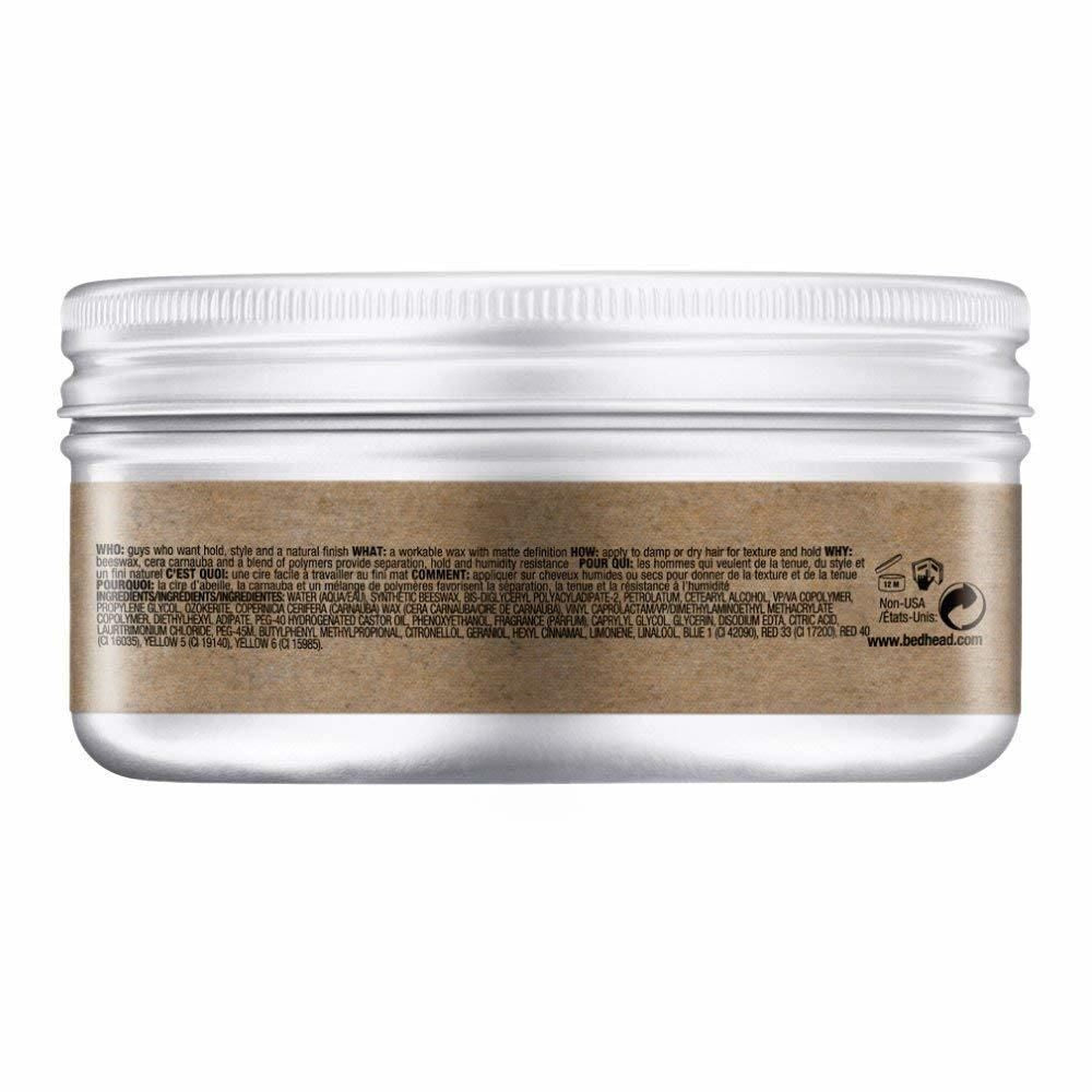 BED HEAD MEN by Tigi MATTE SEPARATION WAX 3 OZ (GOLD PACKAGING)