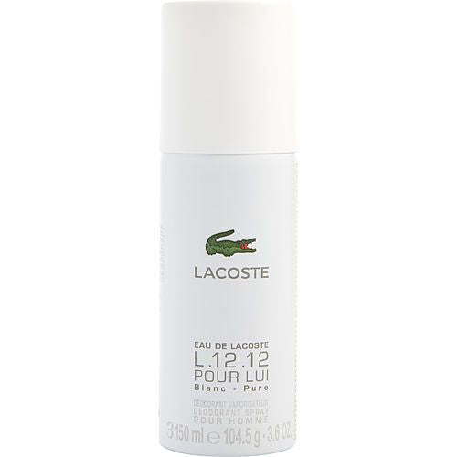 LACOSTE EAU DE LACOSTE L.12.12 BLANC by Lacoste PURE DEODORANT SPRAY 3.6 OZ