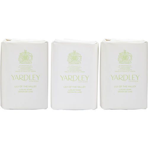 YARDLEY by Yardley LILY OF THE VALLEY LUXURY SOAPS 3 x 3.5 OZ EACH (NEW PACKAGING)
