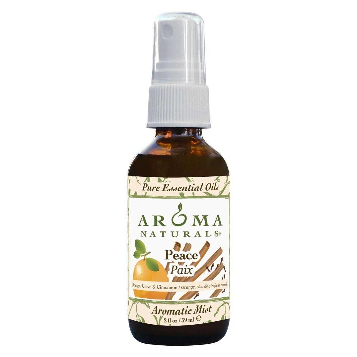 PEACE AROMATHERAPY by Peace Aromatherapy AROMATIC MIST SPRAY 2 OZ - COMBINES THE ESSENTIAL OILS OF ORANGE; CLOVE & CINNAMON TO CREATE A WARM AND COMFORTABLE ATMOSPHERE EasyOptionXY LLC