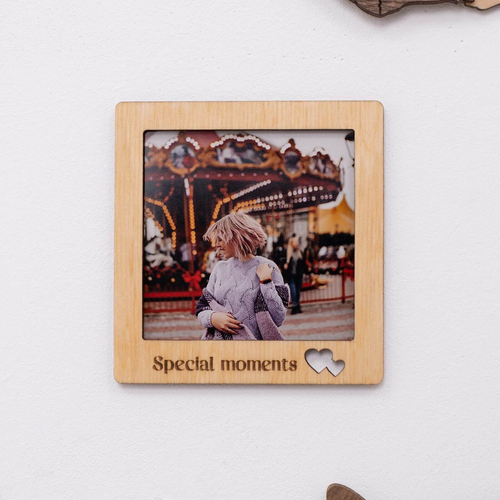 Set of 9 Wooden Photo Frames Enjoy The Wood