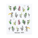 French Line Nail Water Decal Flower Marble Leaf Girl Stickers on Nails Water Ink Transfer Slider Nail Stickers Decor Kids Nails Art Decoration Nail Strips Shiny French Tip Guides Stickers French Nail Stickers Form Fringe Guides Stevvex