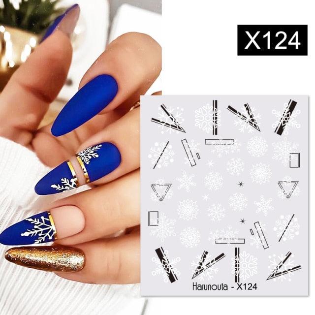 French Line Nail Water Decal Flower Marble Leaf Girl Stickers on Nails Water Ink Transfer Slider Nail Stickers Decor Kids Nails Art Decoration Nail Strips Shiny French Tip Guides Stickers French Nail Stickers Form Fringe Guides Stevvex
