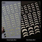 French Rose Gold Striping Tape Nail Design Stripe Lines Geometry 3D Sticker for Nails Gel Polish Sticker Decals for Manicuring Decorations Manicure Stickers Decals Silver Strip Line Nail Decal Self-Adhesive 3D Wave Decal Decoration Metallic Curve Design