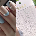 French Rose Gold Striping Tape Nail Design Stripe Lines Geometry 3D Sticker for Nails Gel Polish Sticker Decals for Manicuring Decorations Manicure Stickers Decals Silver Strip Line Nail Decal Self-Adhesive 3D Wave Decal Decoration Metallic Curve Design