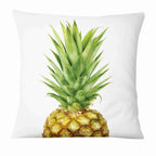 Fresh Green Leaves Digital Printed Pillowcase Home Pillow Decoration Tropical Green Leaves Throw Pillow Cover With Geometric Background Home Decorative Square Cushion Covers Cotton Linen Home Decor 45x45CM Stevvex