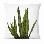Fresh Green Leaves Digital Printed Pillowcase Home Pillow Decoration Tropical Green Leaves Throw Pillow Cover With Geometric Background Home Decorative Square Cushion Covers Cotton Linen Home Decor 45x45CM Stevvex