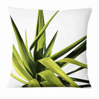 Fresh Green Leaves Digital Printed Pillowcase Home Pillow Decoration Tropical Green Leaves Throw Pillow Cover With Geometric Background Home Decorative Square Cushion Covers Cotton Linen Home Decor 45x45CM Stevvex