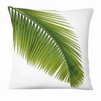 Fresh Green Leaves Digital Printed Pillowcase Home Pillow Decoration Tropical Green Leaves Throw Pillow Cover With Geometric Background Home Decorative Square Cushion Covers Cotton Linen Home Decor 45x45CM Stevvex