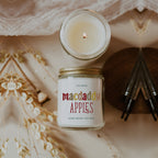 Fresh Macintosh Apple Soy Candle Fall Scented Pear Vanilla Musk Cedarwood