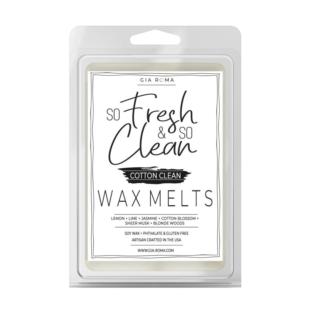 Soy Wax Melts Cotton Clean Scented Wax Melts - Fresh Clean Home Fragrance BandsCo Straps