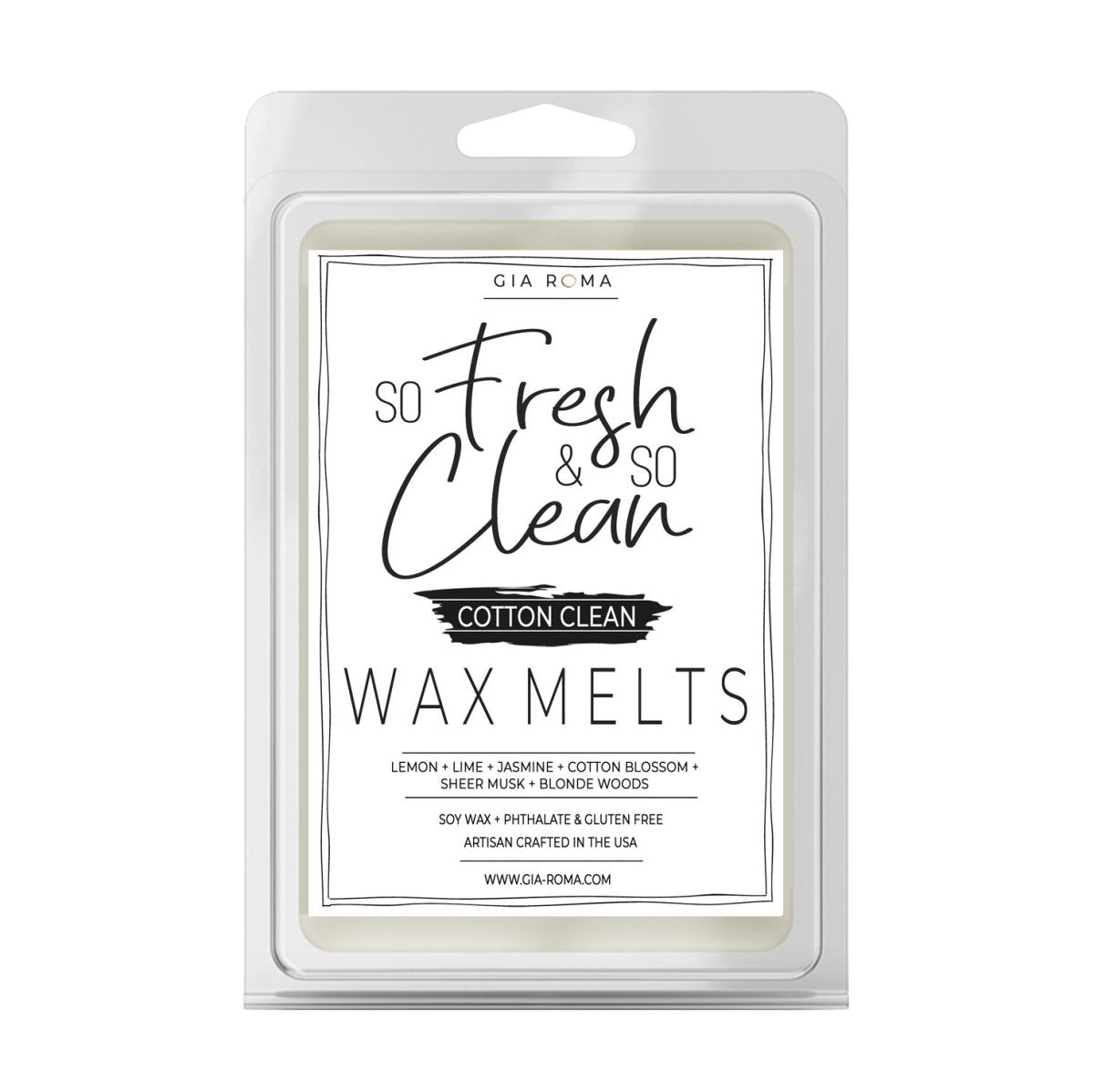 Soy Wax Melts Cotton Clean Scented Wax Melts - Fresh Clean Home Fragrance BandsCo Straps
