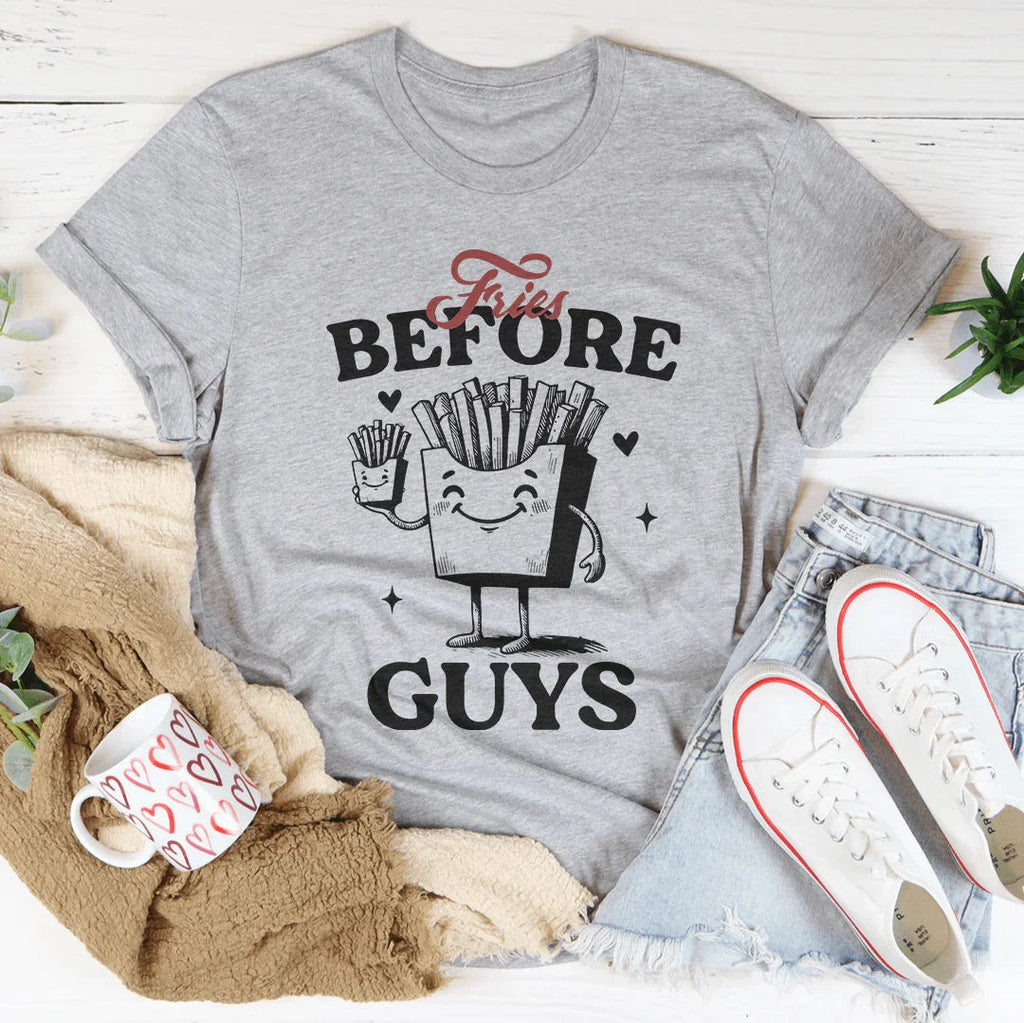 Fries Before Guys Tee Peachy Sunday